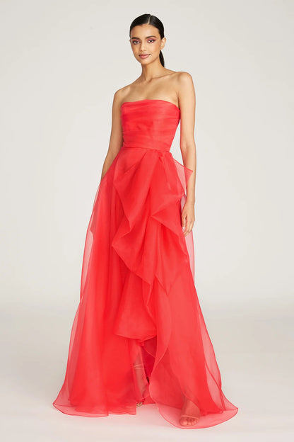 Teresa Strapless Draped Gown