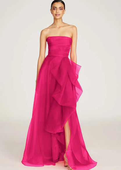 Teresa Strapless Draped Gown