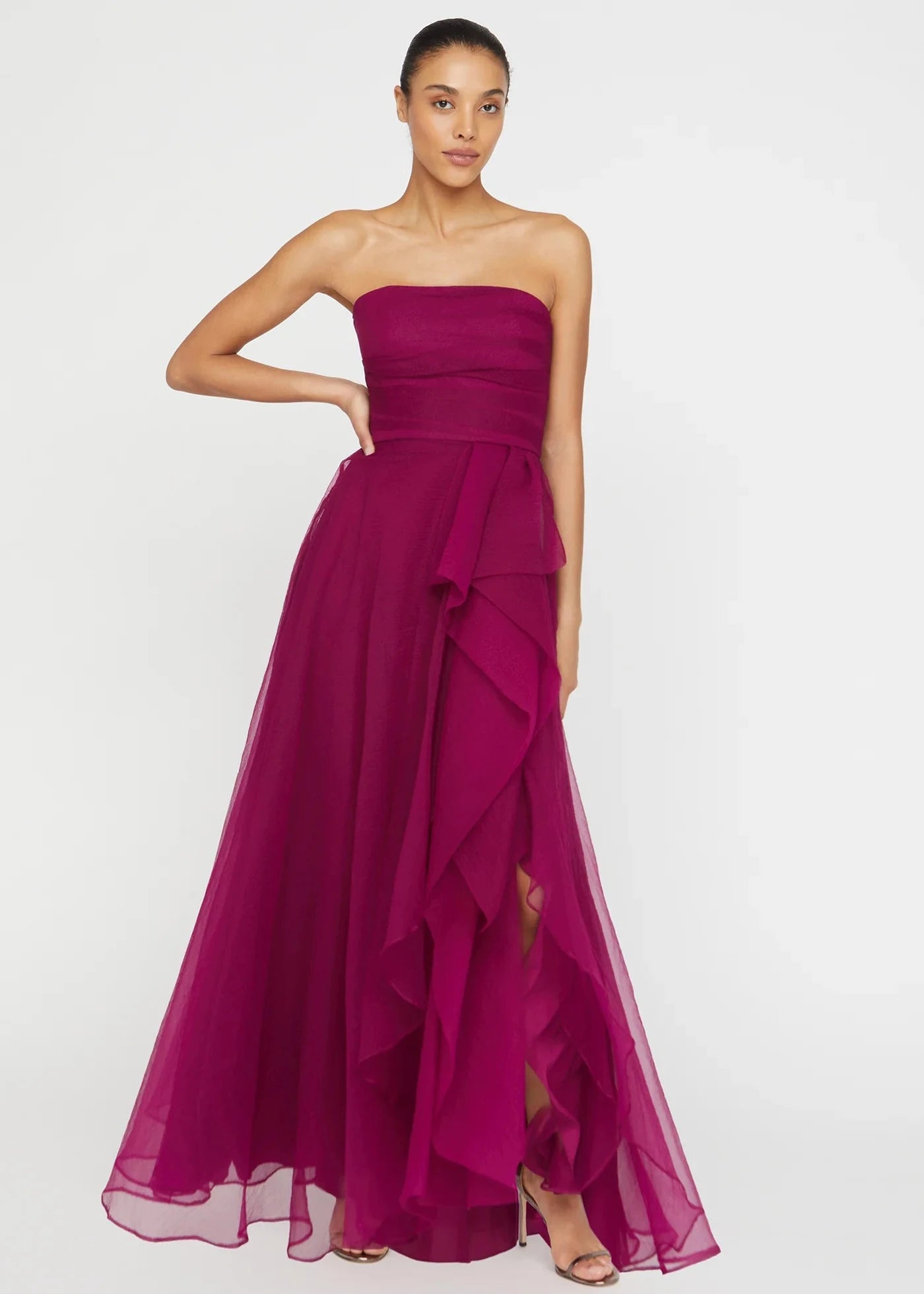 Teresa Strapless Draped Gown