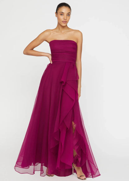 Teresa Strapless Draped Gown