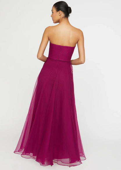 Teresa Strapless Draped Gown