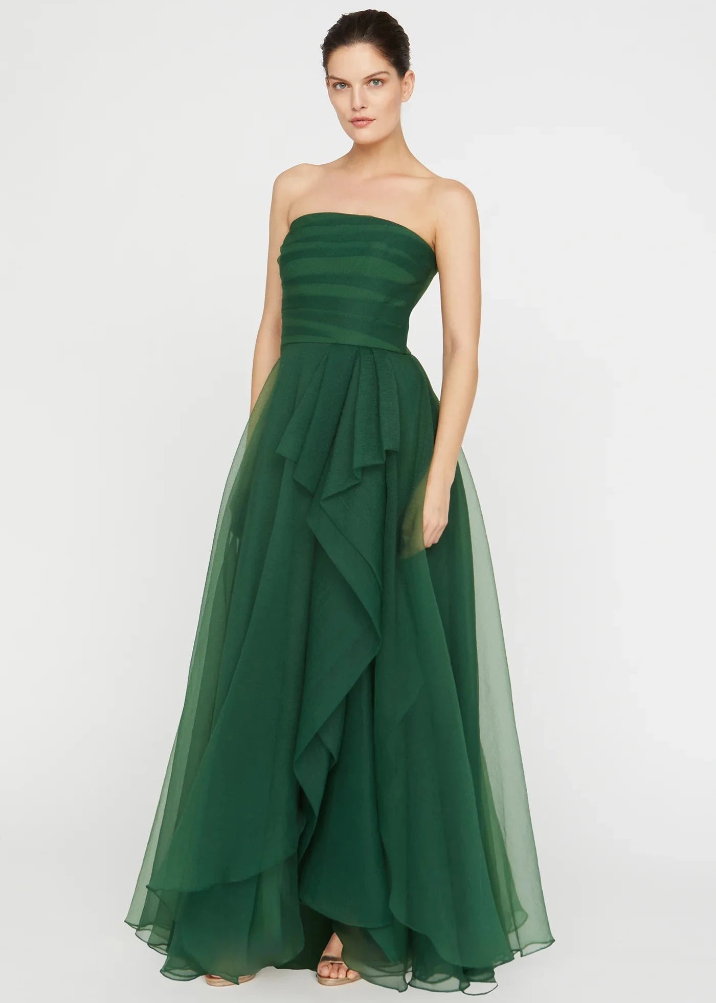 Teresa Strapless Draped Gown