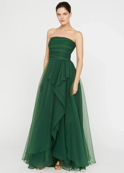 Teresa Strapless Draped Gown