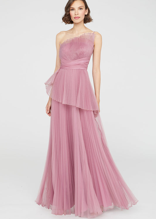 DELPHINE PLEATED ORGANZA GOWN