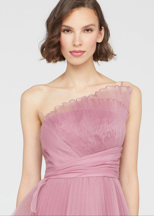 DELPHINE PLEATED ORGANZA GOWN