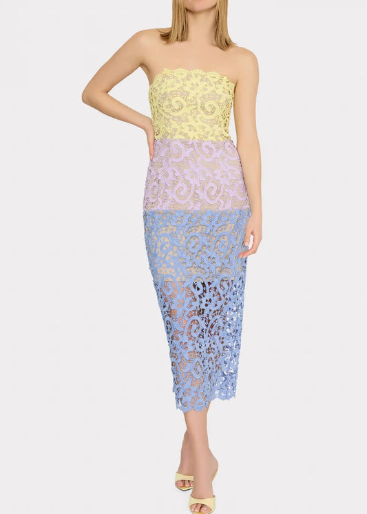 Kait Trois Color Lace Dress