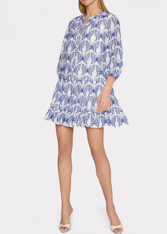 Tiered Butterfly Eyelet Mini Dress