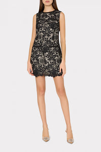 3D Garden Lace Sleeveless Mini Dress