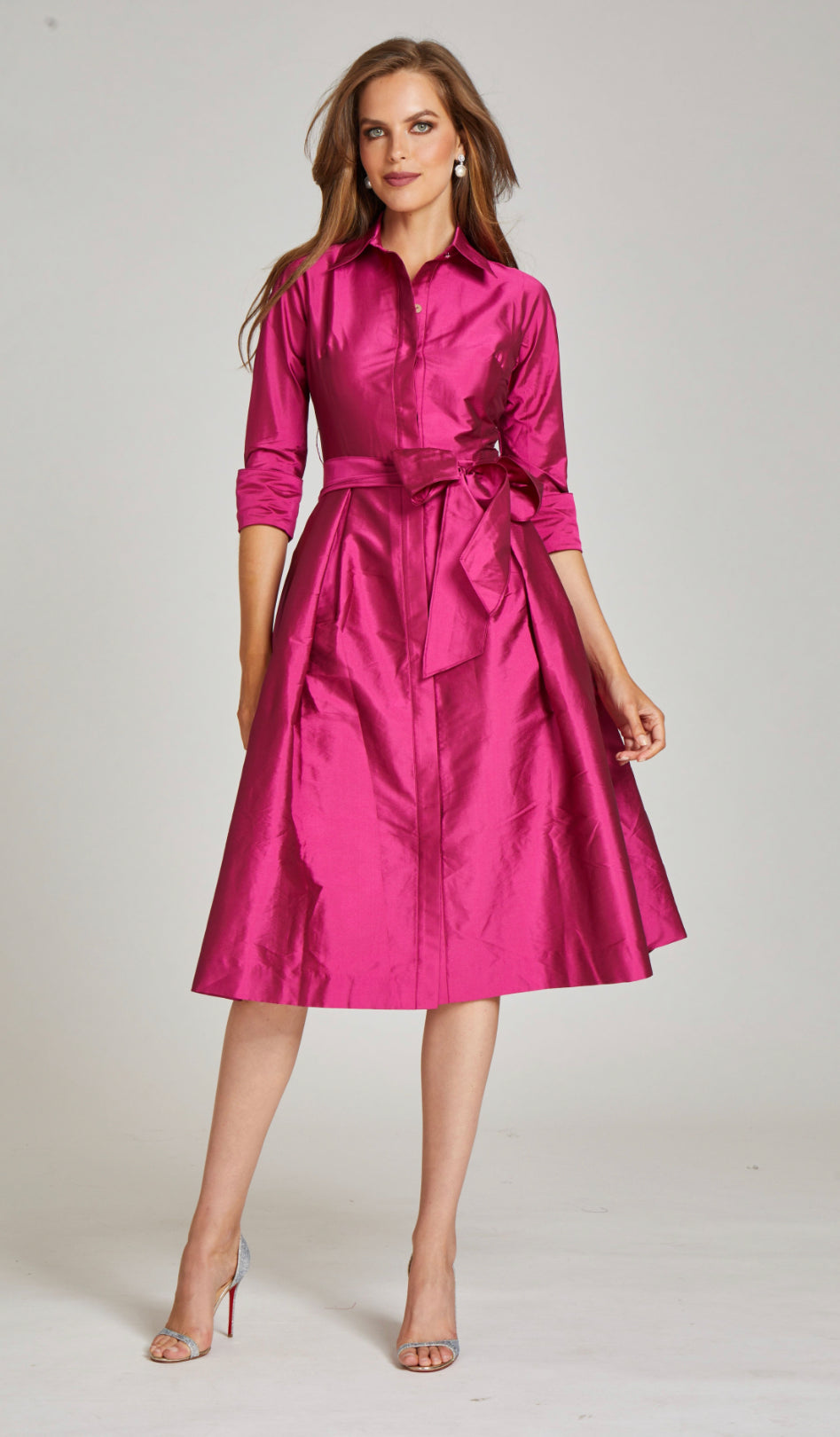 Taffeta Shirt Dress