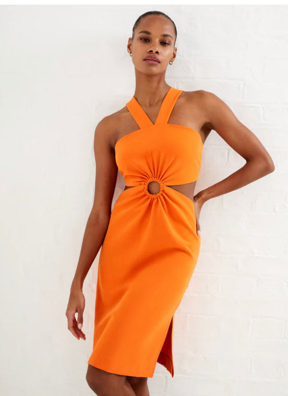 Echo Crepe Halter Dress