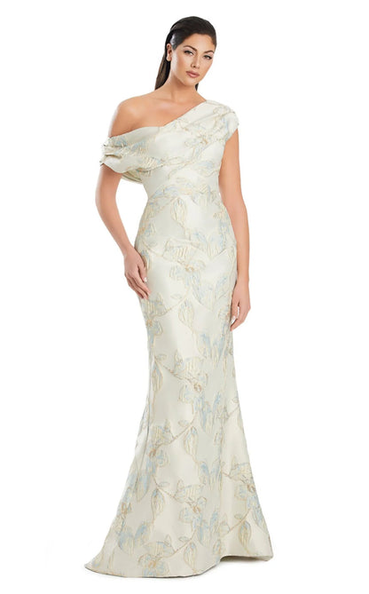 Asymmetrical Jacquard Gown