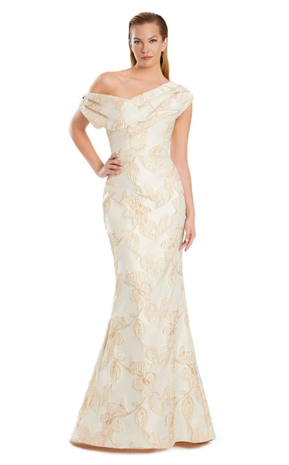 Asymmetrical Jacquard Gown