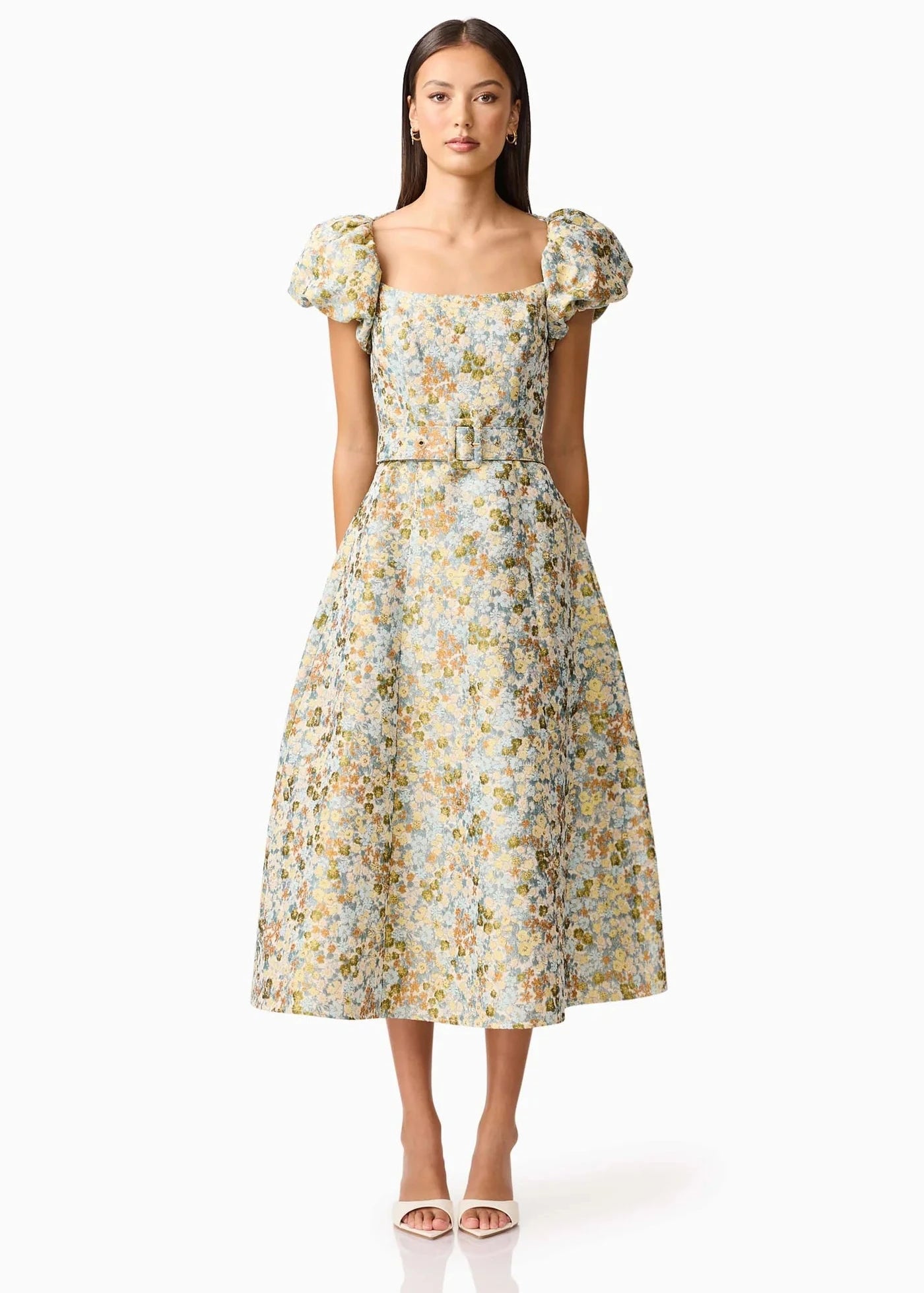 Tasmin Puff Sleeve Midi Dress