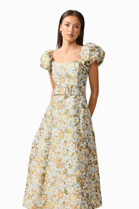Tasmin Puff Sleeve Midi Dress