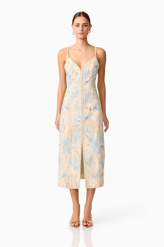 Nia Embroidered Midi Dress