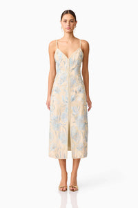Nia Embroidered Midi Dress