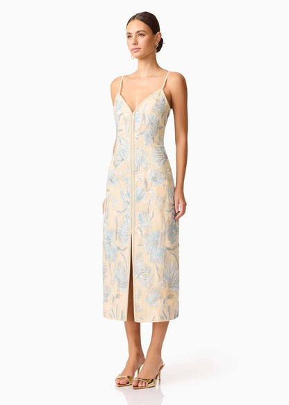 Nia Embroidered Midi Dress