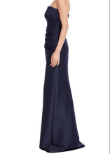 Load image into Gallery viewer, Strapless Ruched Mikado Trumpet Gown