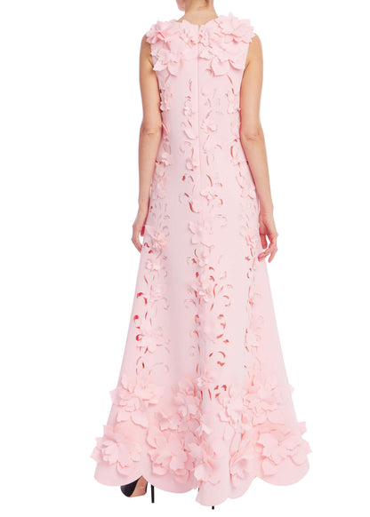 3D Floral Embellished Sleeveless Maxi Dress