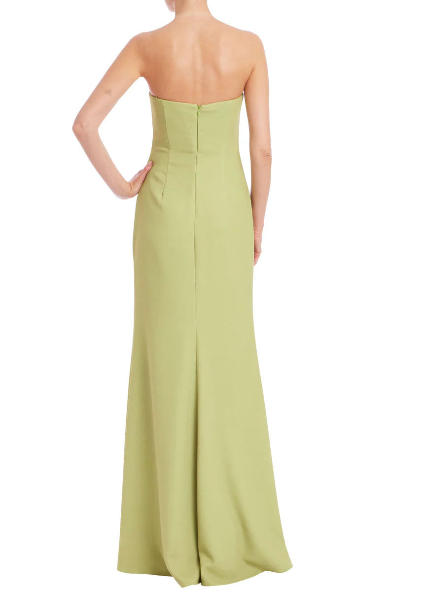 Strapless Floral Print Column Gown