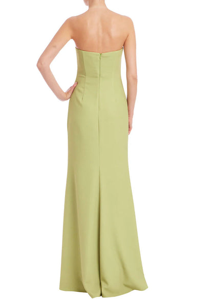 Strapless Floral Print Column Gown