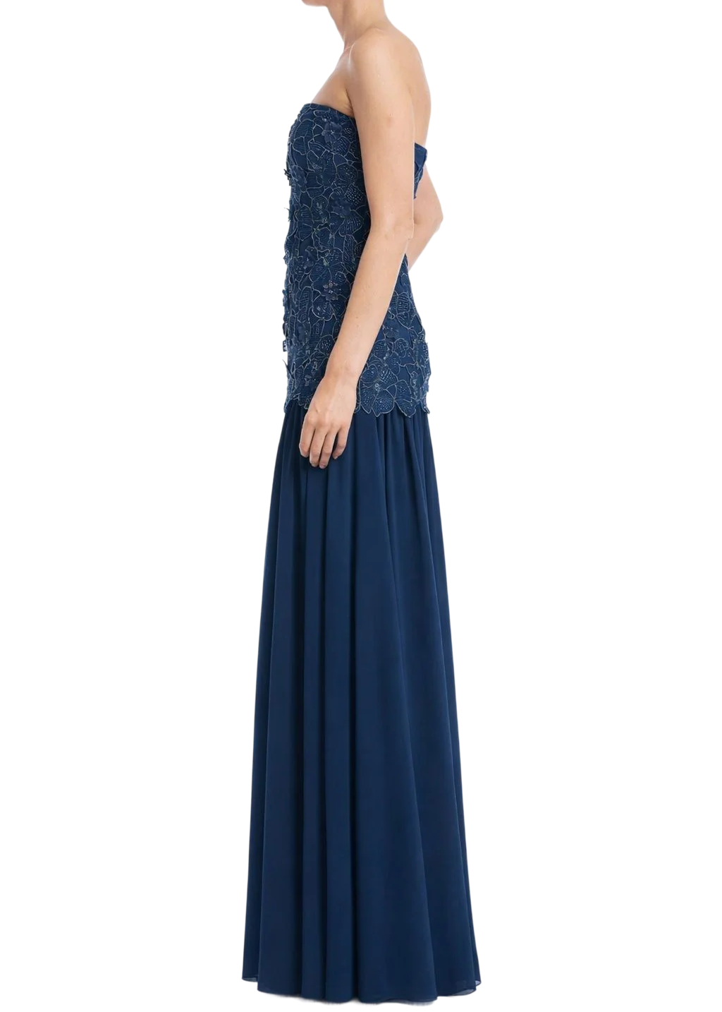 Lace Corset Bodice Dropwaist Gown