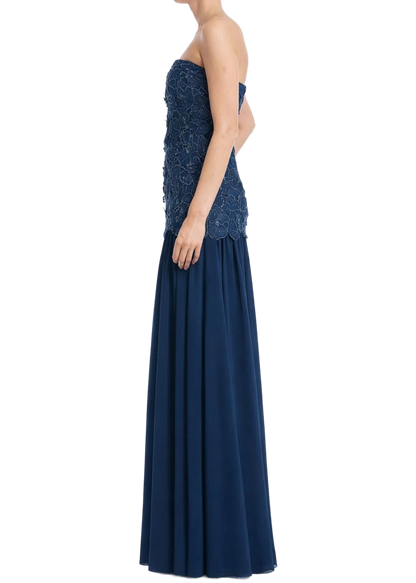 Lace Corset Bodice Dropwaist Gown