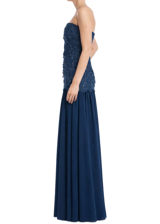Lace Corset Bodice Dropwaist Gown