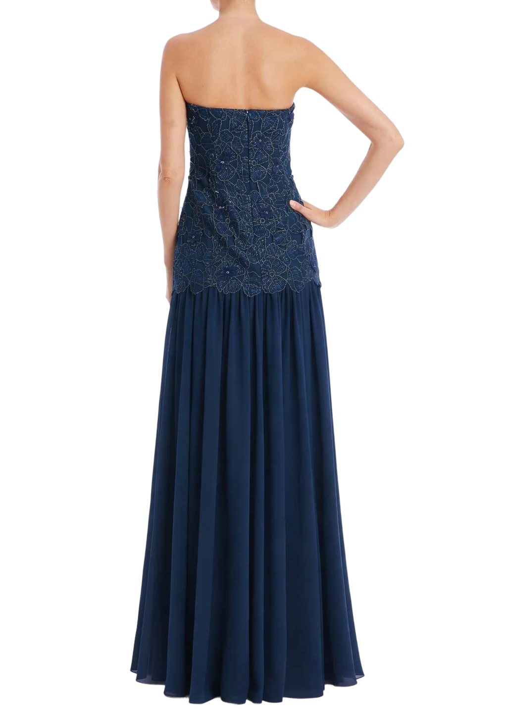 Lace Corset Bodice Dropwaist Gown