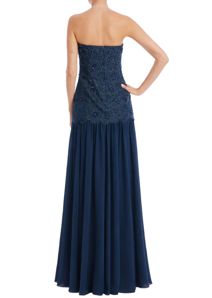 Lace Corset Bodice Dropwaist Gown