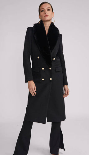 Blakely Faux Fur Combo Wool Coat
