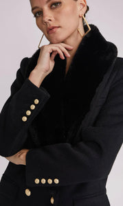 Blakely Faux Fur Combo Wool Coat