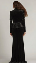 Load image into Gallery viewer, Gilles Velvet Peplum Tuxedo Gown