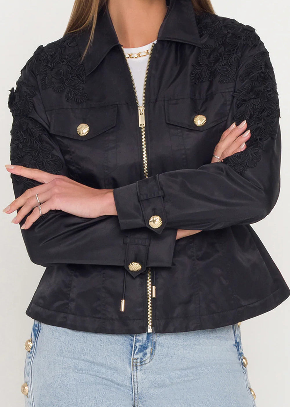Janice Lace Combo Parka