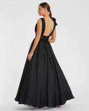 Load image into Gallery viewer, Ruffle Shoulder V-Neck Chiffon Gown