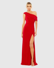 Load image into Gallery viewer, Foldover Off-the-Shoulder Slit Gown