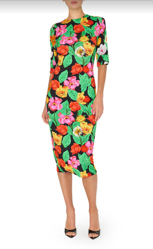 Tulip Rosette Viscose Jersey Dress