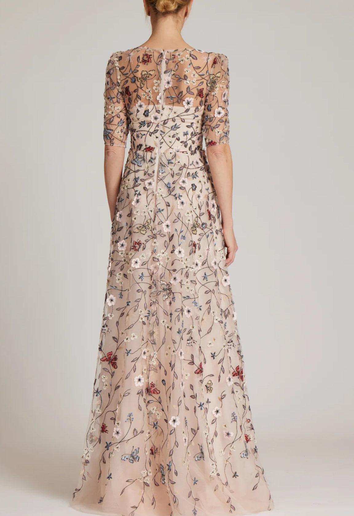 Tulle Overlay Gown