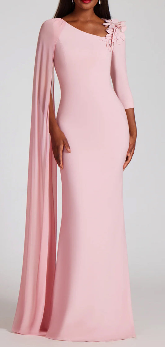 Asymmetrical Crepe Gown