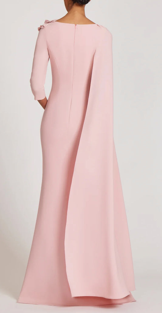 Asymmetrical Crepe Gown