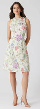 Load image into Gallery viewer, Tweed Basket Weave Print Braid Trim Tank Dress