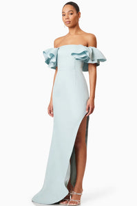 Geranium Hilo Off the Shoulder Gown