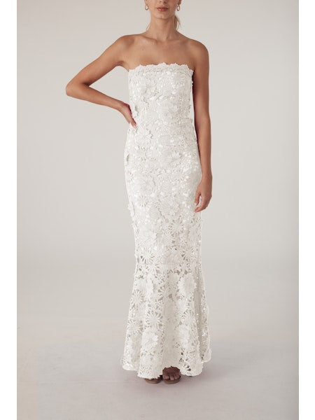 chinese dress ladies Mirelle 3D Lace Dress – Bella Rose