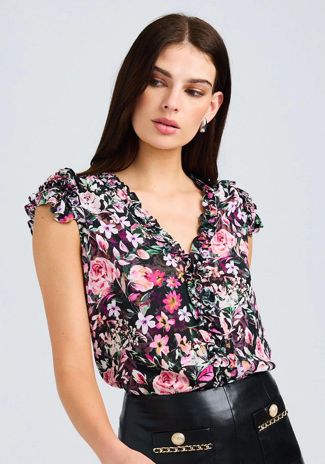 Sia Vegan Silk Floral Blouse