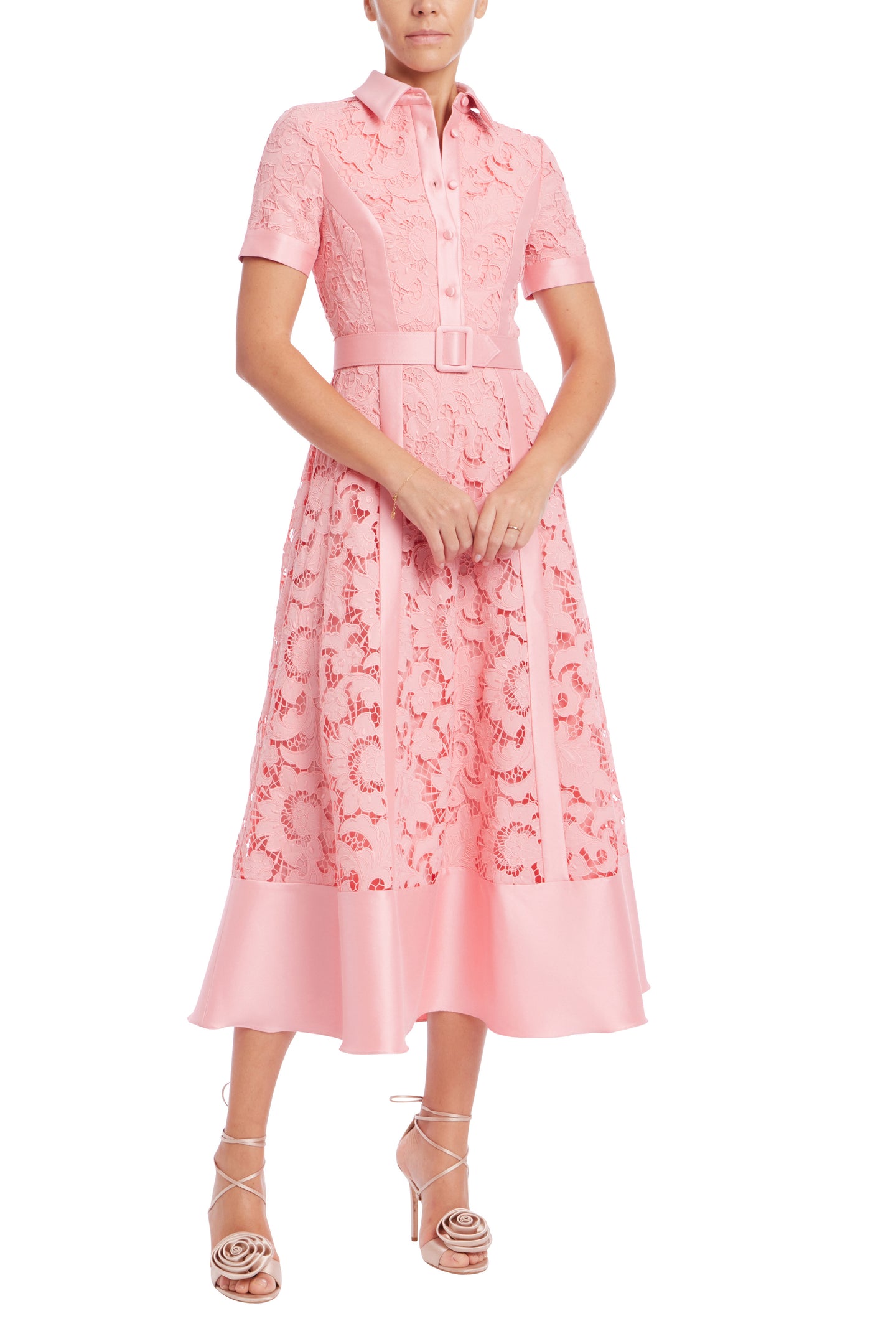 Short Sleeve A-Line Shirt Dress