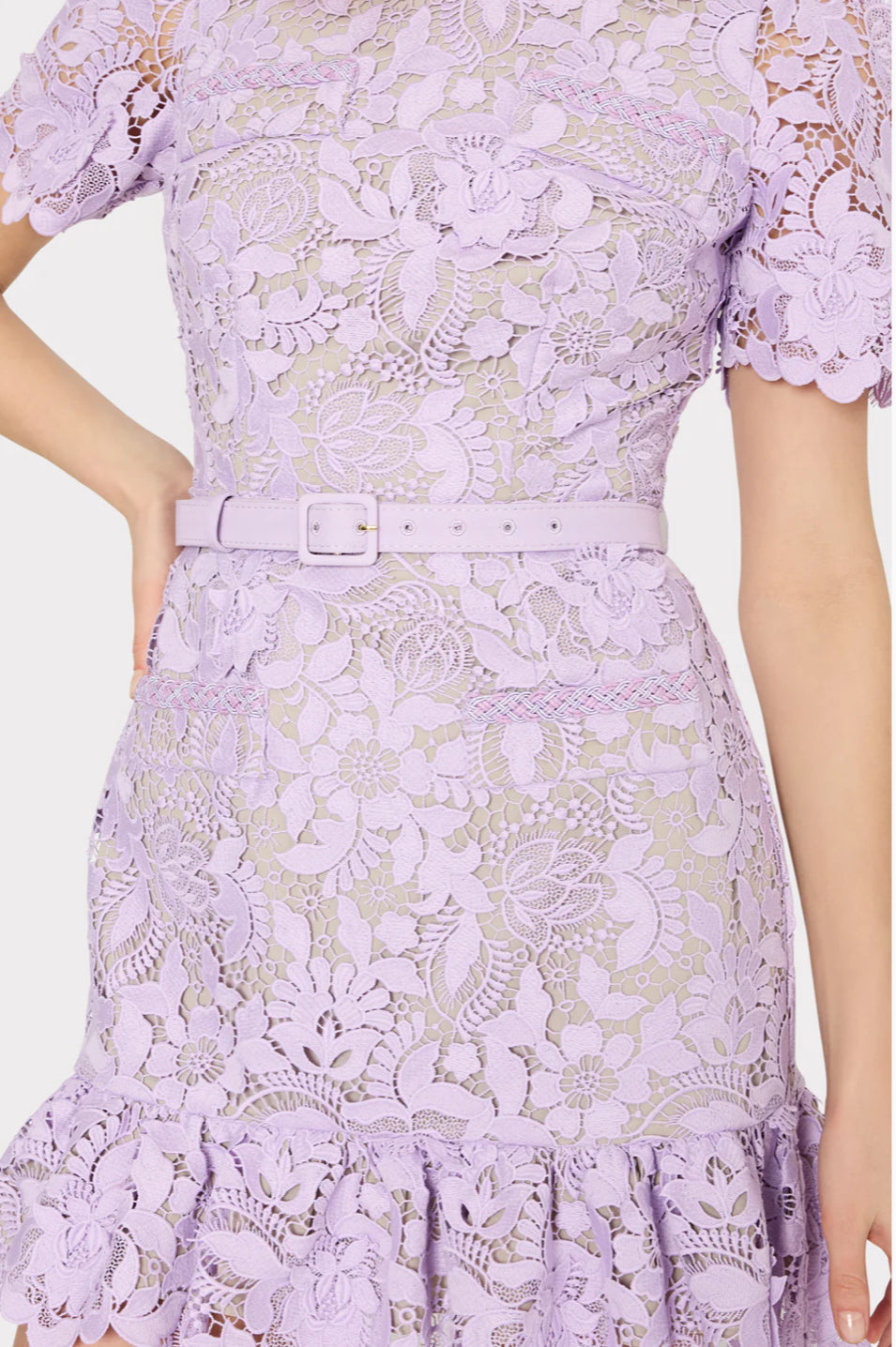 3D Garden Lace Mini Dress