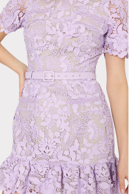3D Garden Lace Mini Dress