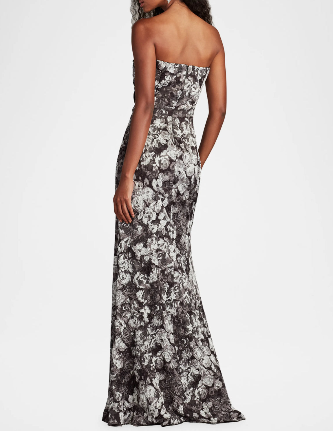 Carnie Strapless Floral Print Gown
