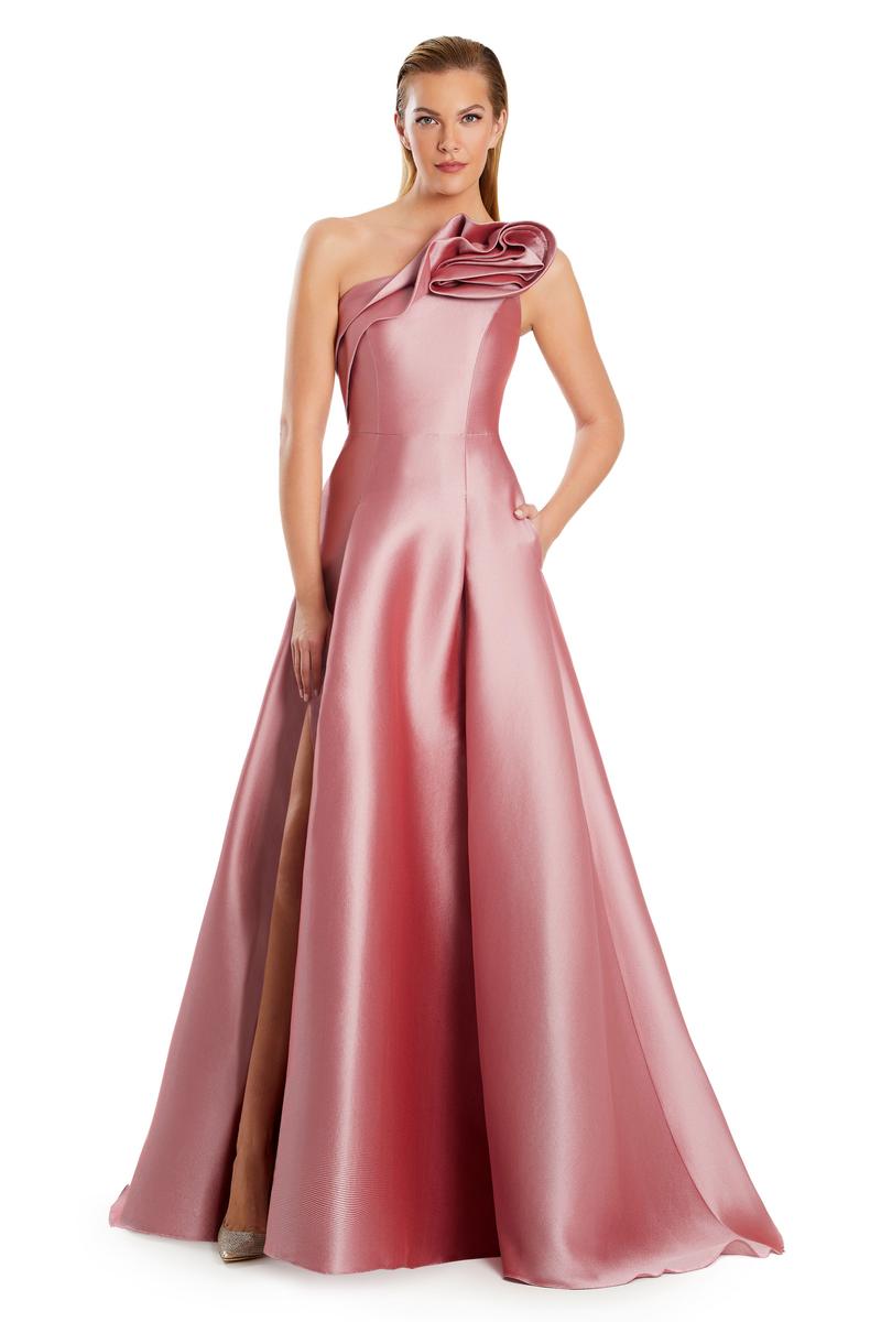 One Shoulder A Line Gown