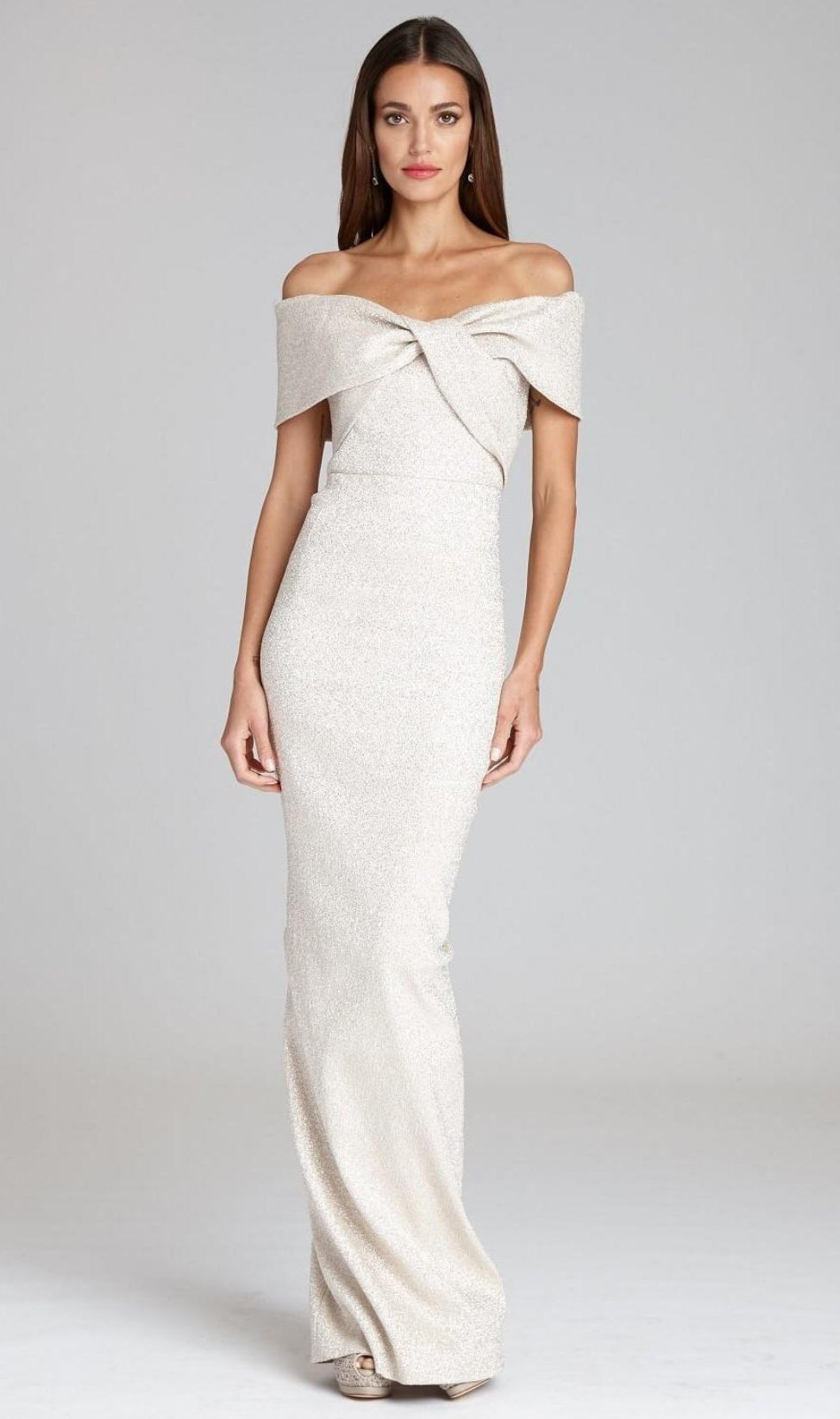 Metallic Twist Front Gown